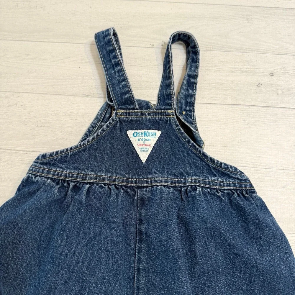 Oshkosh B'gosh vintage Pink Label‎ Bubble Overalls Size 3T Made in the USA